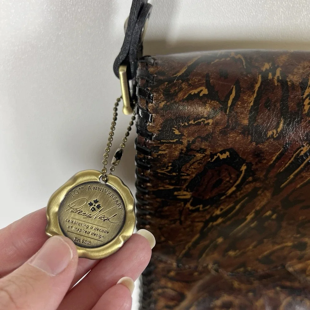 10th Anniversary Patricia Nash Consilina Floret Crossbody Animal Print handbag‎